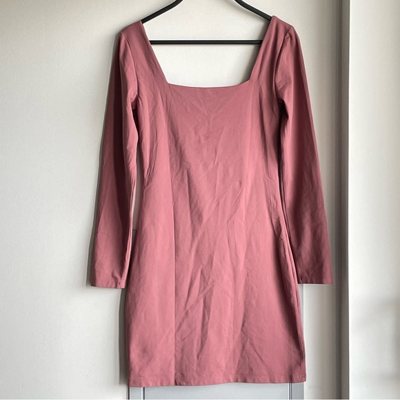 ARITZIA BABATON Square Neck Long Sleeve Mini Dress - Picture 3 of 8